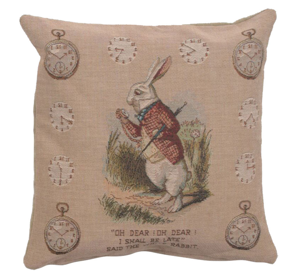 The Late Rabbit Alice In Wonderland I French Cushion