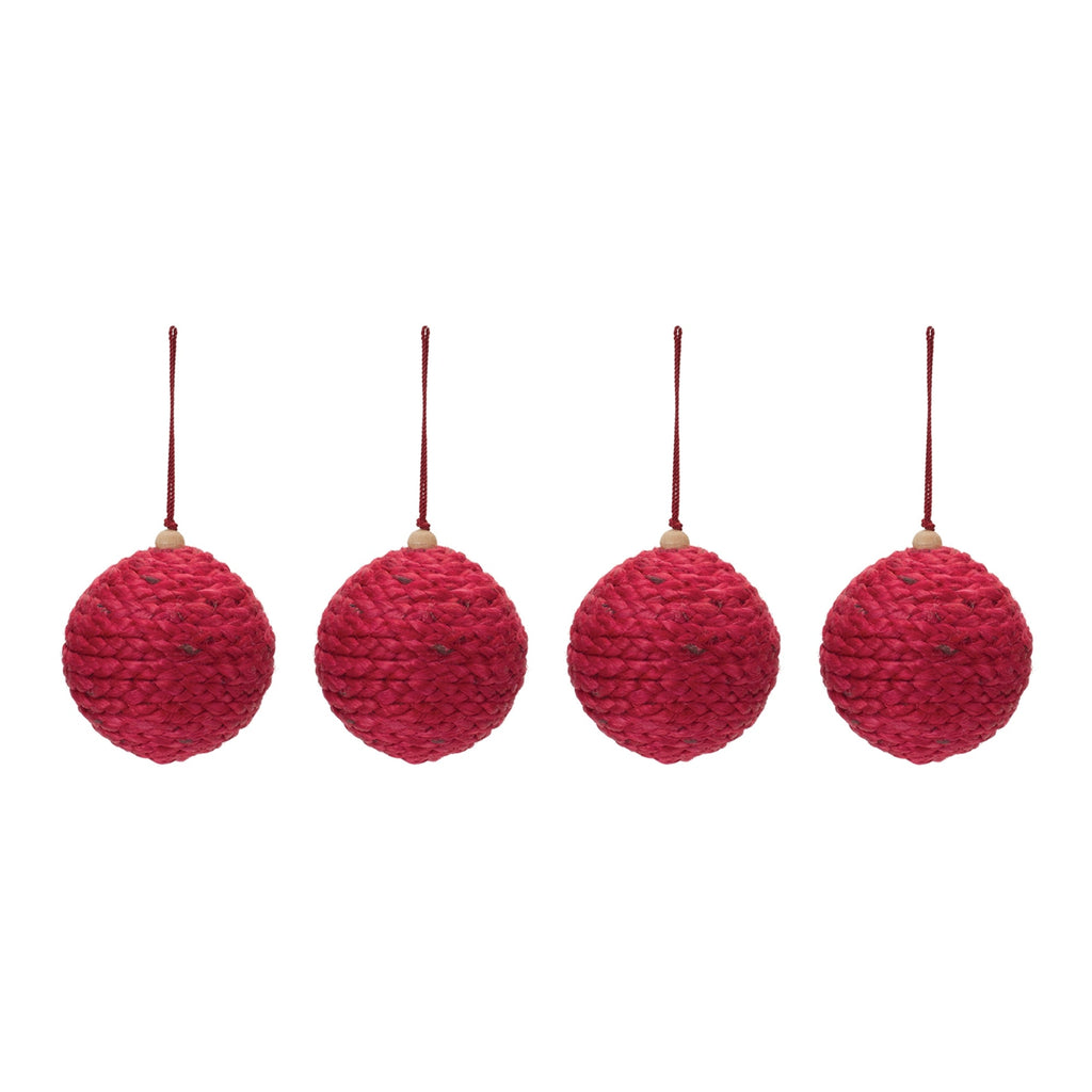 Jute Ball Ornament (Set of 4)