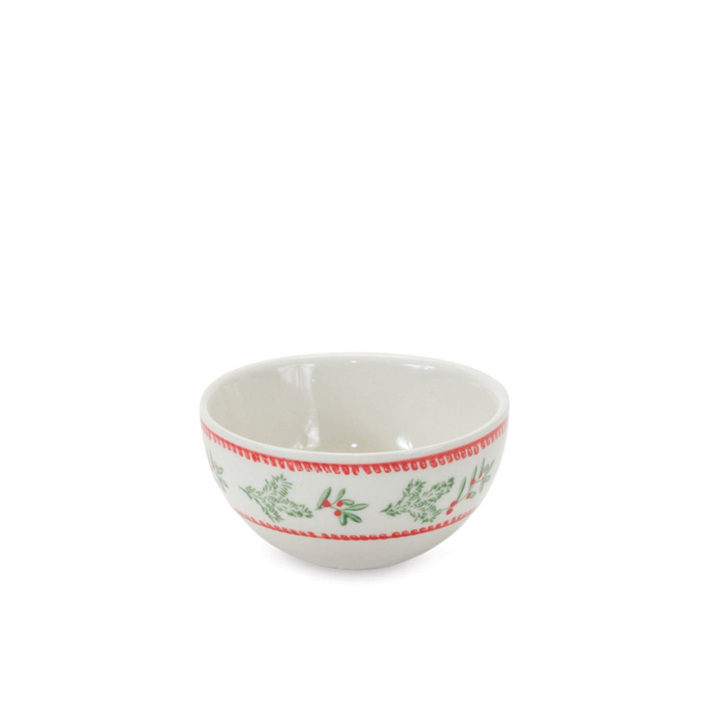 Stoneware Mistletoe Bowl (Set of 3)