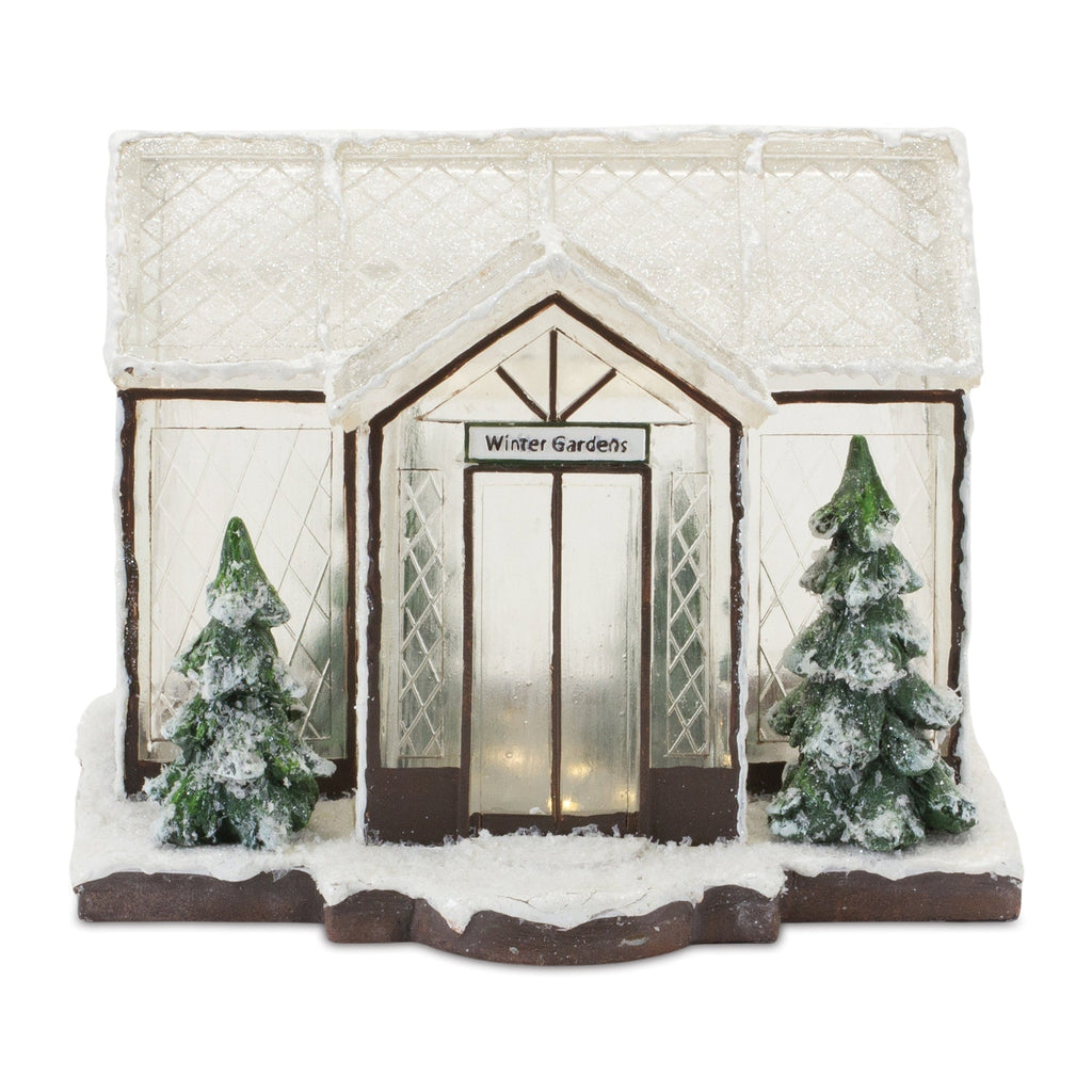 LED Winter Greenhouse Display 10"L