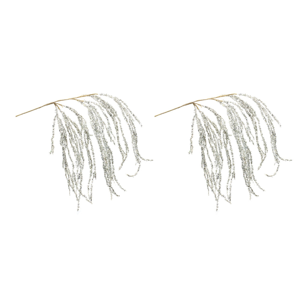Hanging Tinsel Branch (Set of 2)