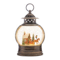 LED Snow Globe with Santa's Sleigh 11.5"H