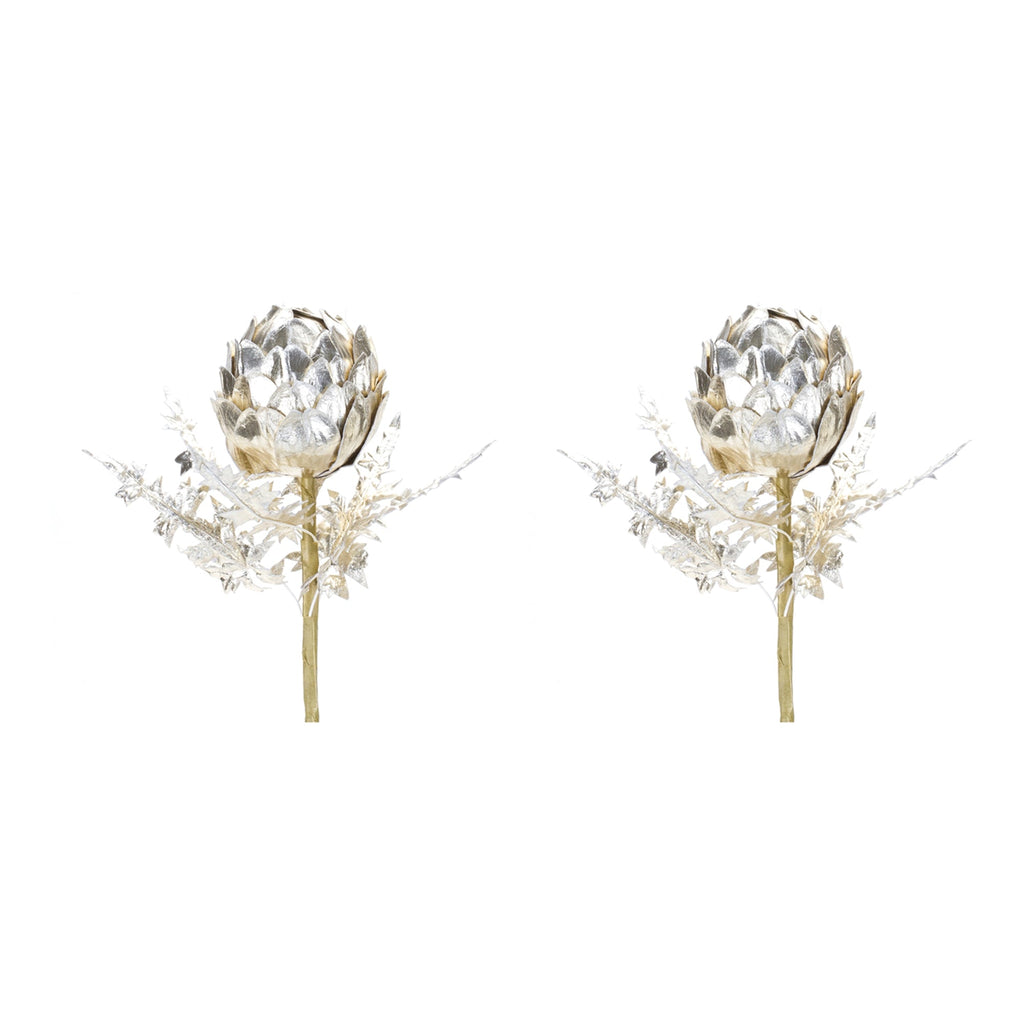 Metallic Artichoke Stem (Set of 2)