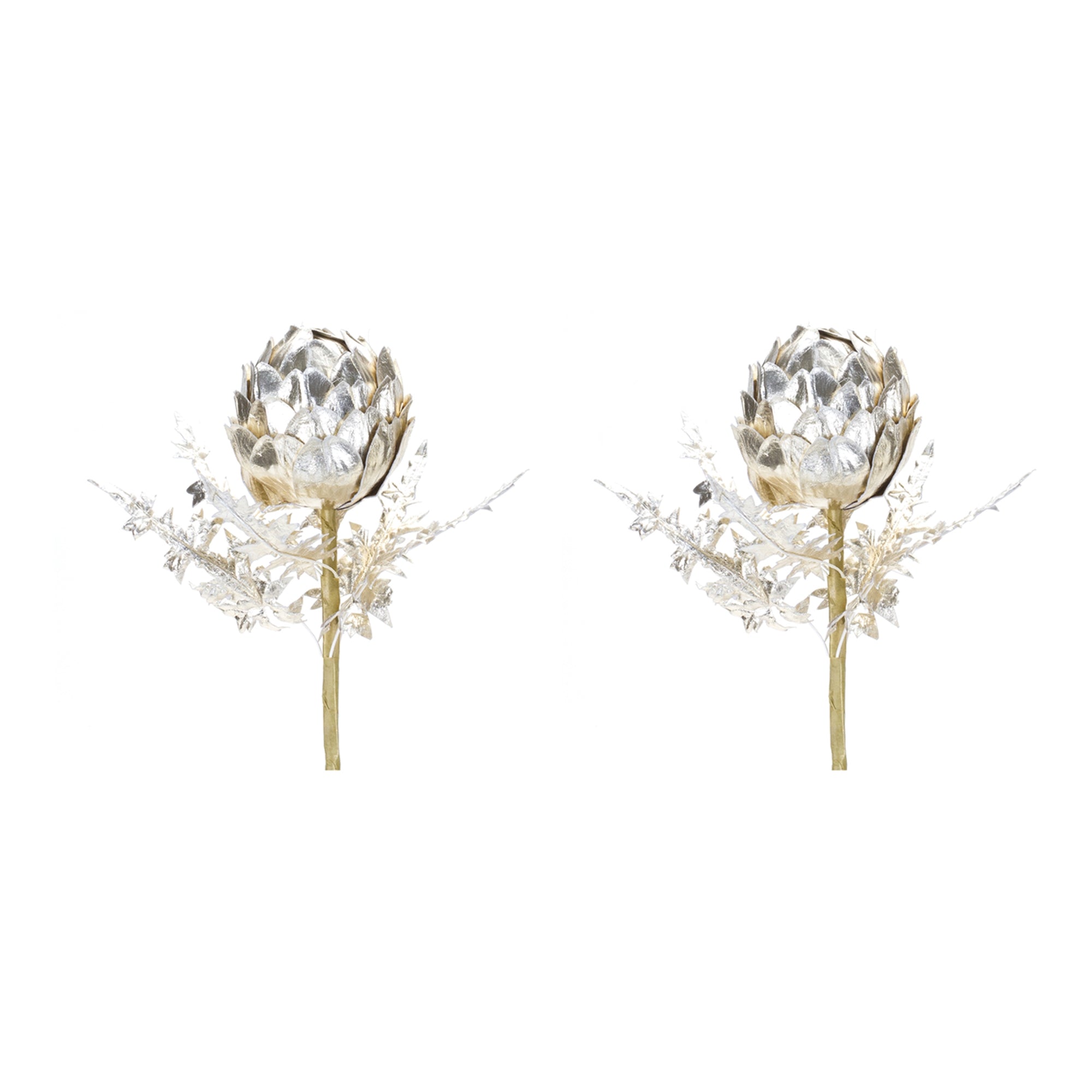 Metallic Artichoke Stem (Set of 2)