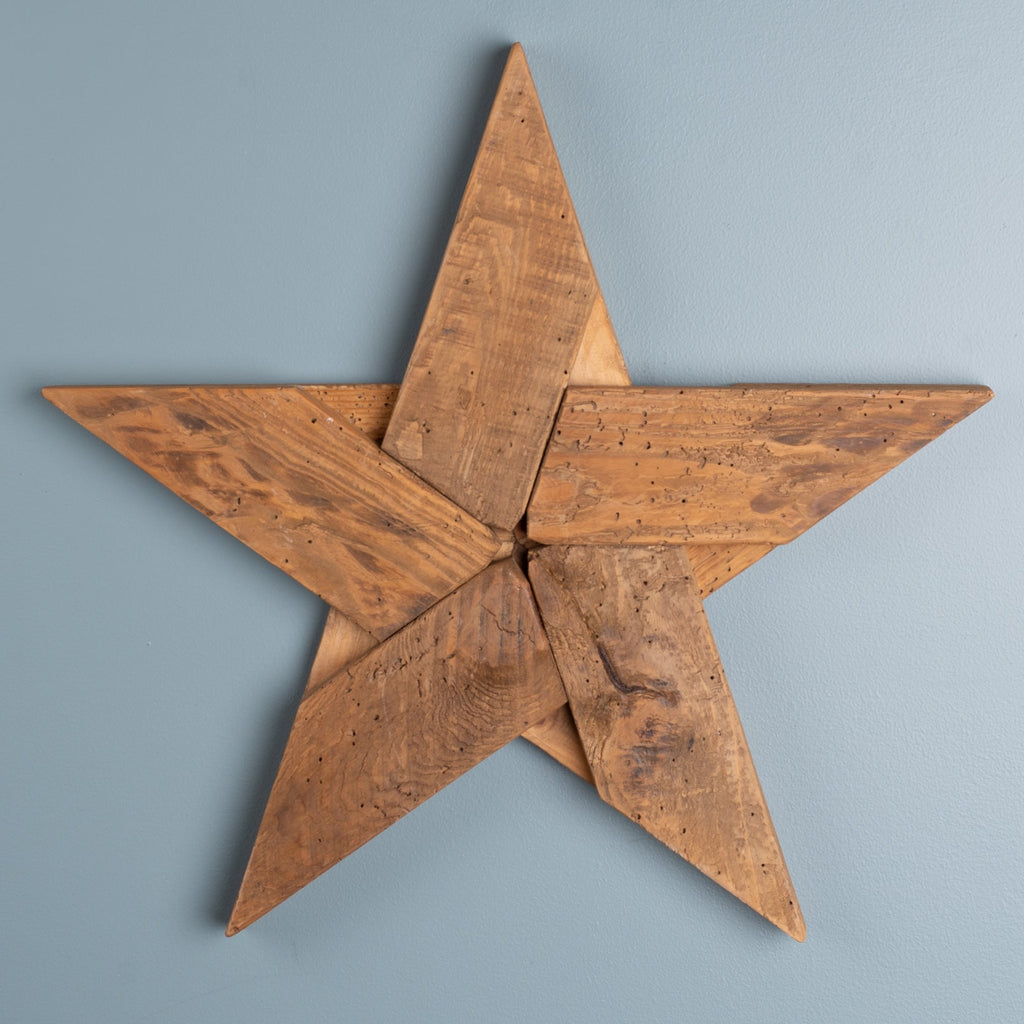 Pine Wood Star Decor (Set of 2)