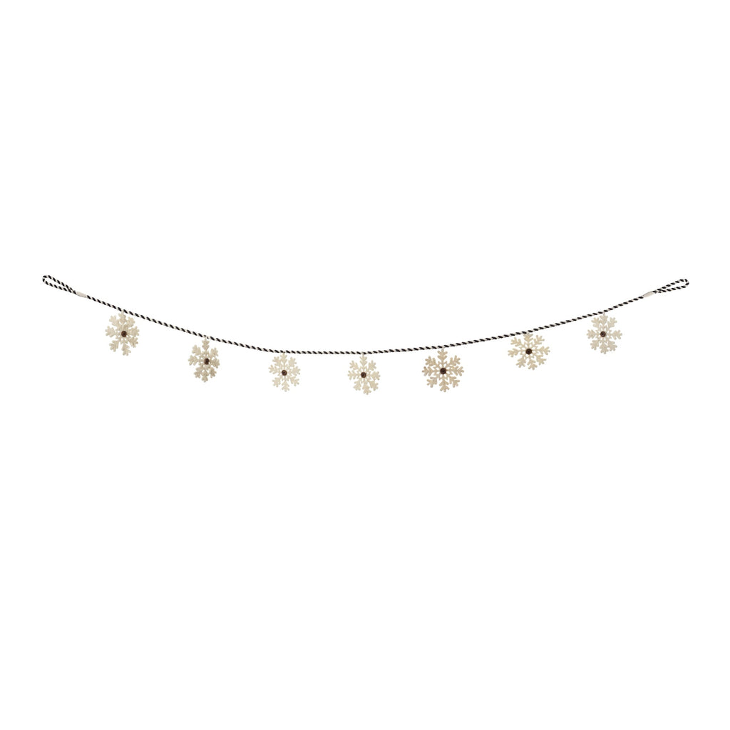 Fabric Snowflake Garland (Set of 2)