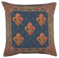 Lys flower In Blue  French Cushion