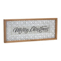 Ornate Metal Merry Christmas Sign 19.75"L