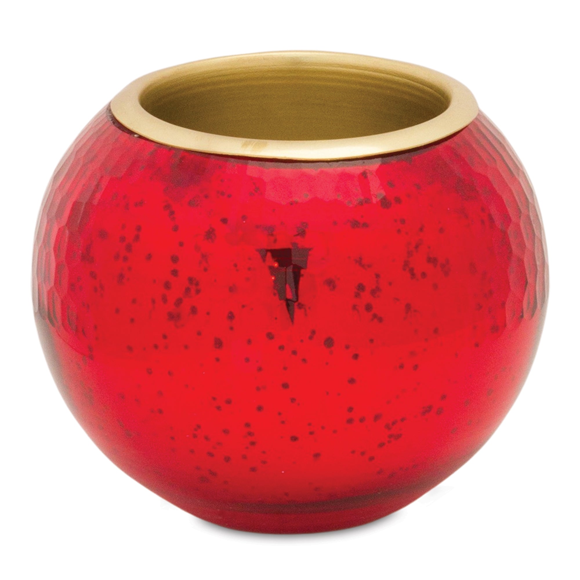 Round Mercury Glass Votive Holder with Metal Insert (Set of 2)