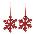 Fir Wood Snowflake Ornament (Set of 12)