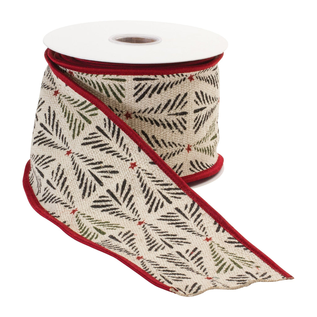 Wired Cotton Ribbon 4" x 5 yds.