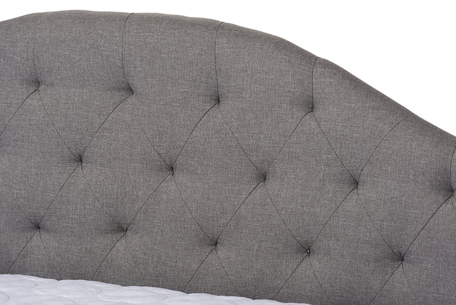 Baxton Studio Eliza Modern and Contemporary Grey Fabric Upholstered Queen Size Daybed