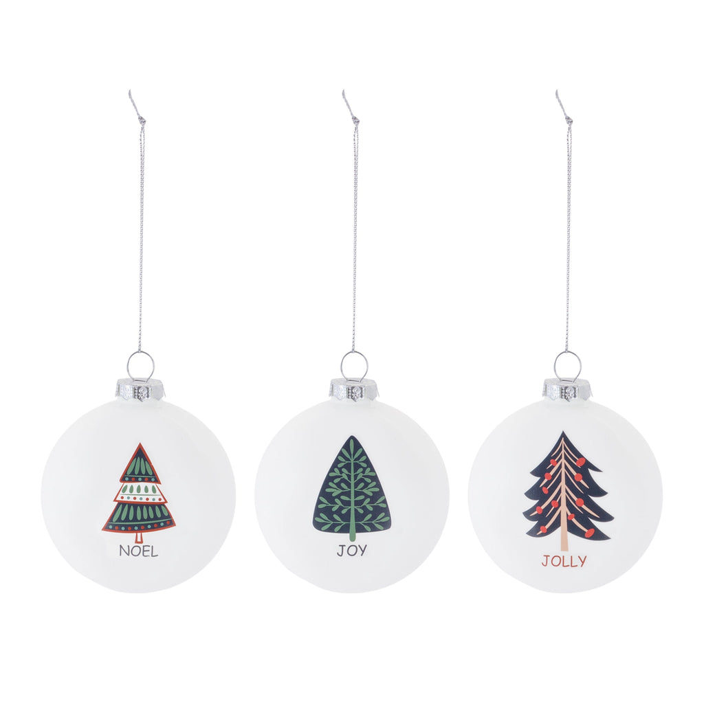 Tree Sentiment Ball Ornament (Set of 6)