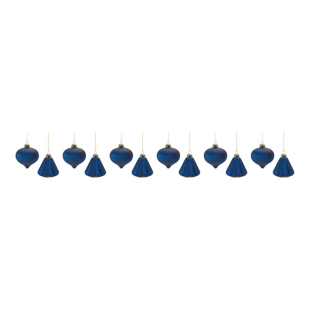Ribbed Glass Ornament (Set of 12)