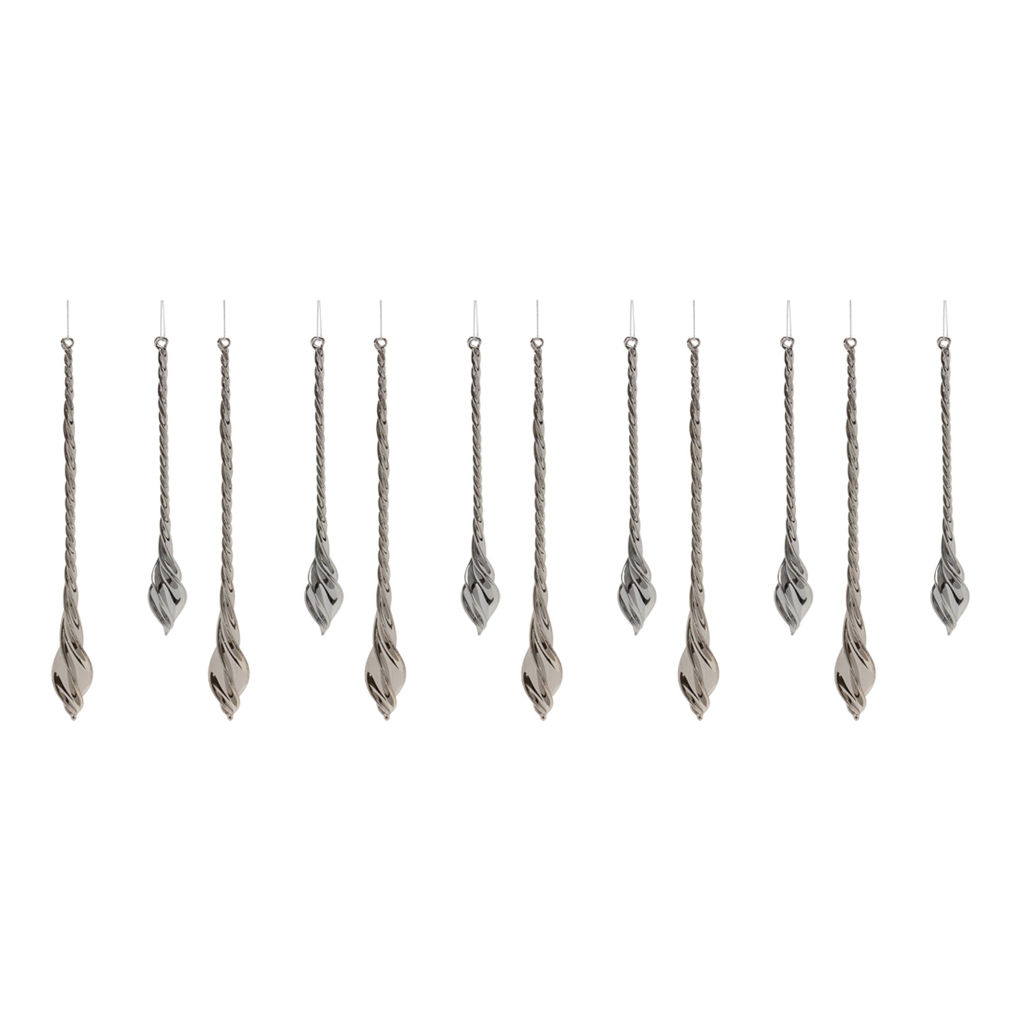 Swirl Glass Drop Ornament (Set of 12)