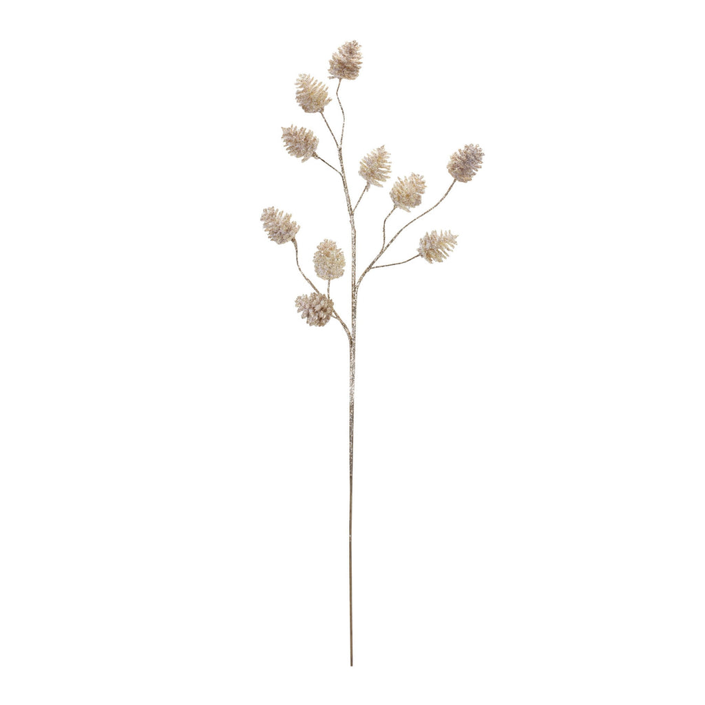 Champagne Pinecone Spray (Set of 6)