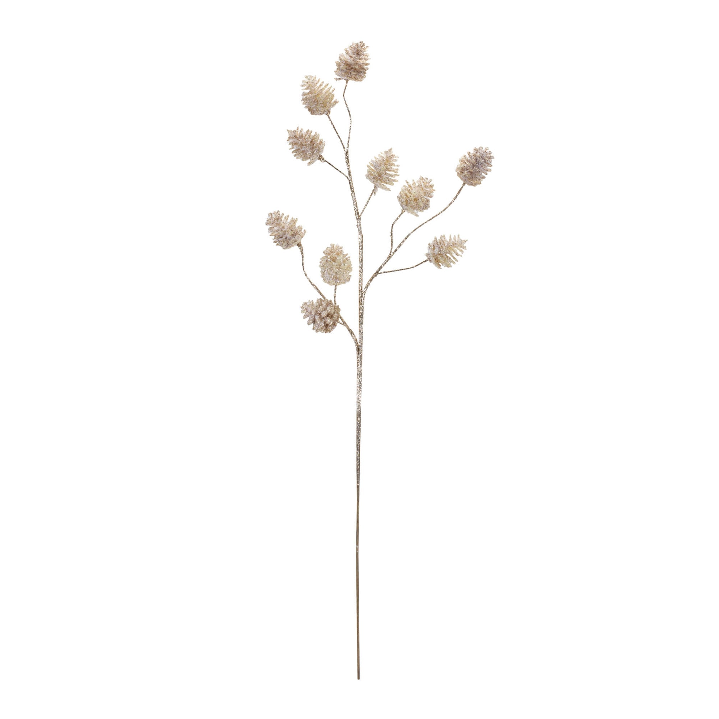 Champagne Pinecone Spray (Set of 6)