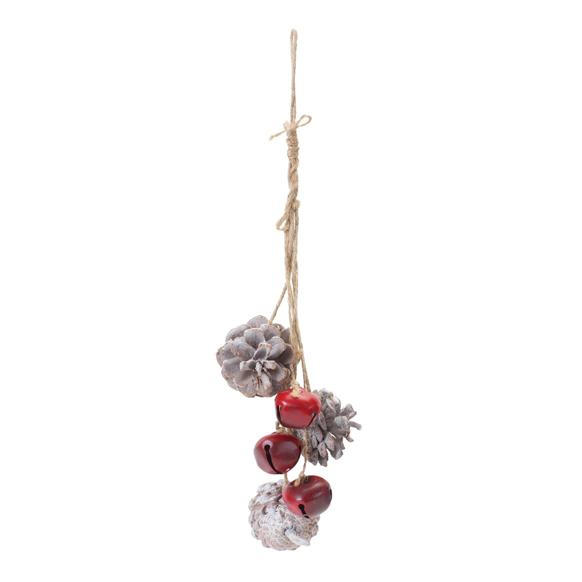 Bell and Pine Cone Drop Ornament (Set of 6)