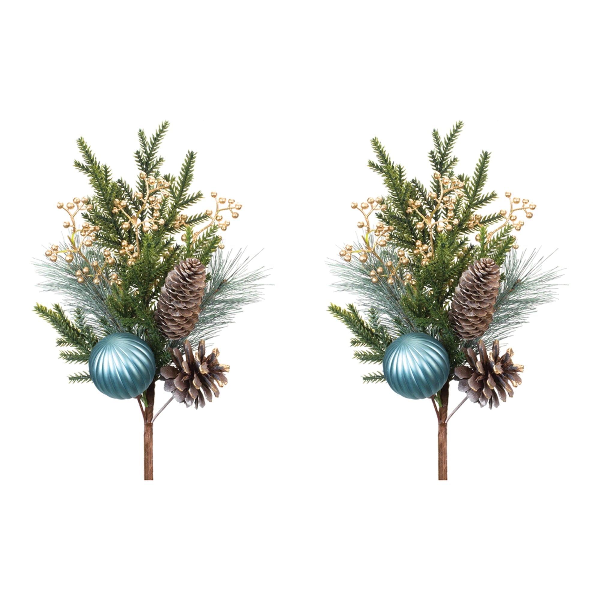 Pine Spray w/Ornament (Set of 2)