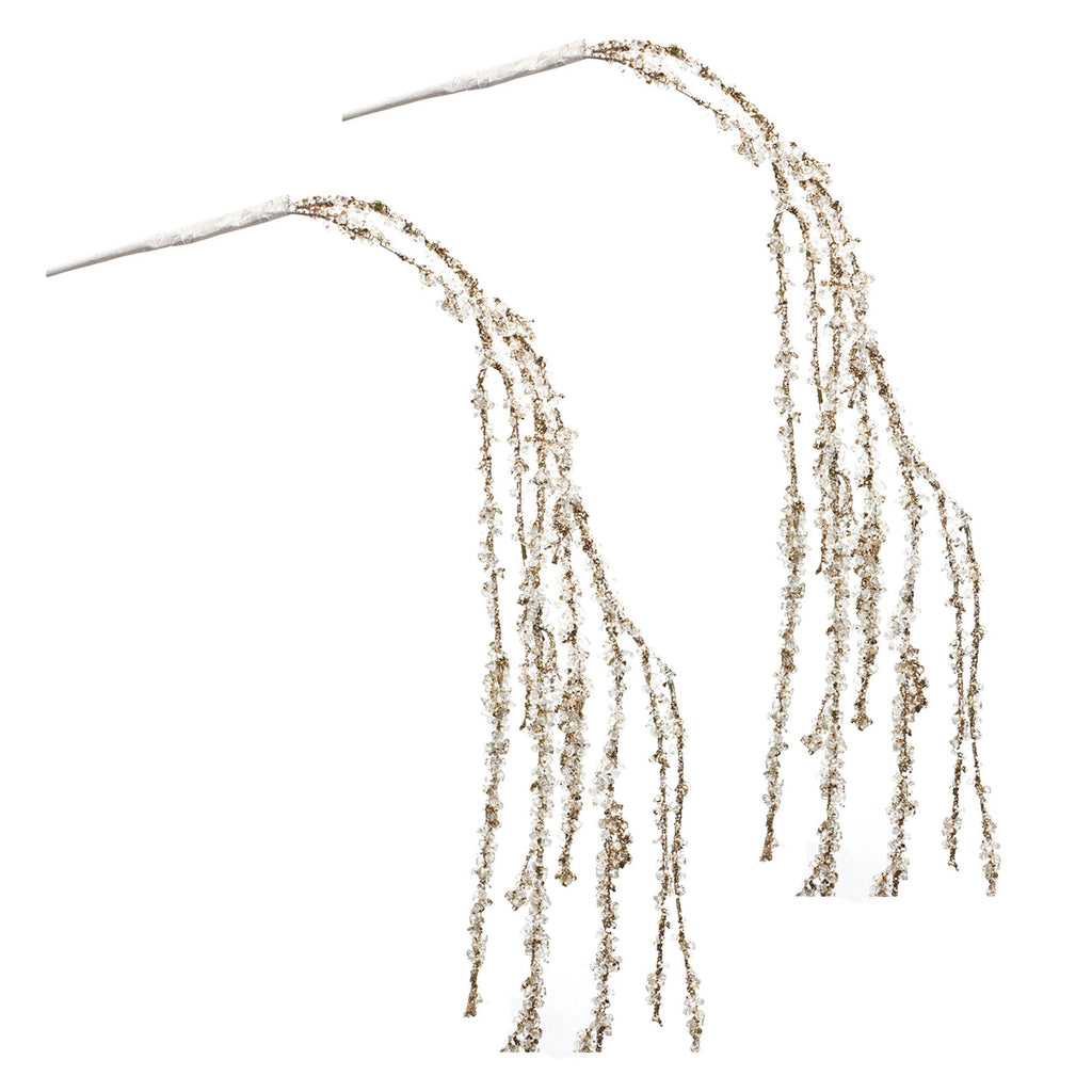 Silver Glitter Branch (Set of 2)