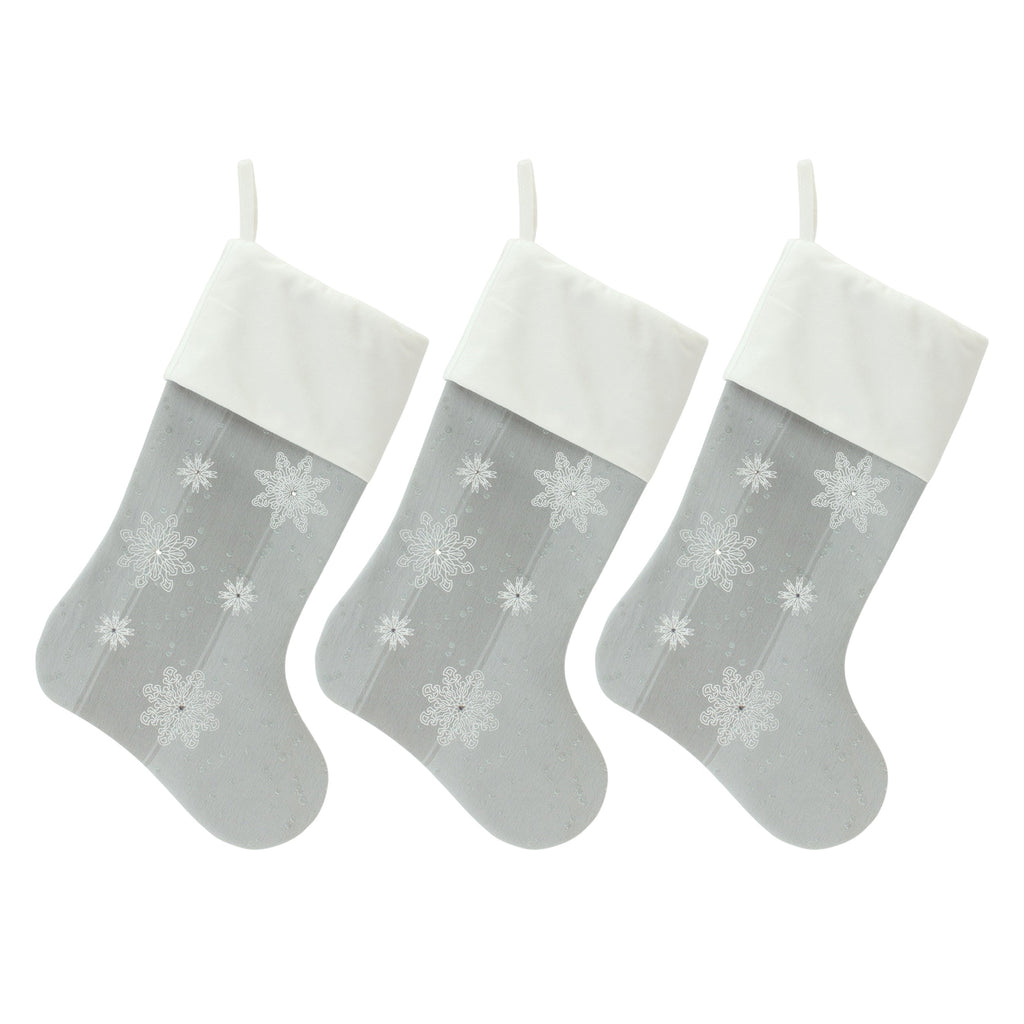Snowflake Stocking (Set of 3)