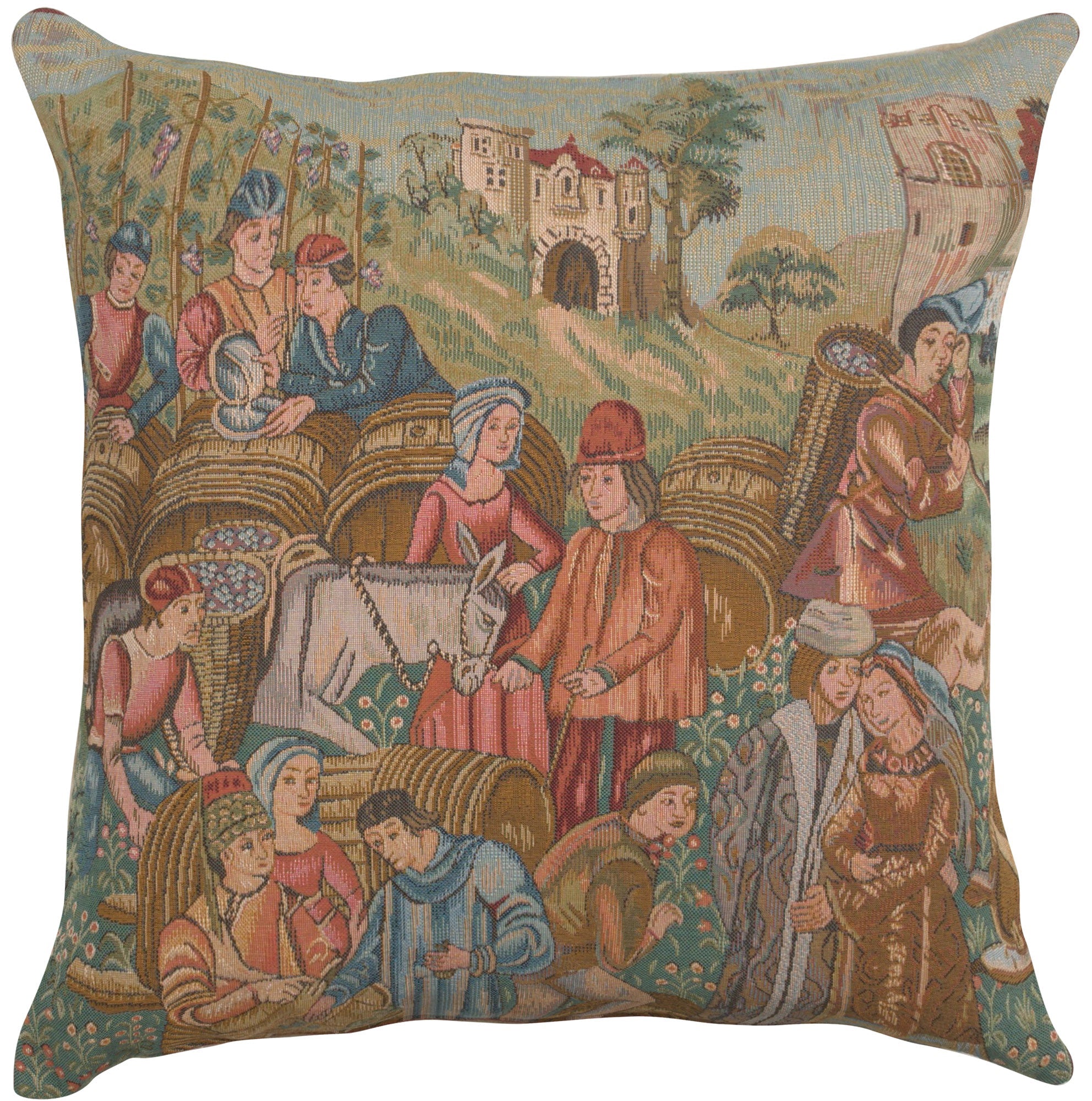 Wine Making II French Cushion