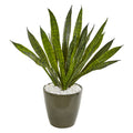 25" Sansevieria Artificial Plant in Decorative Planter
