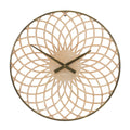 Round Lattice Wood Wall Clock 23.75"D