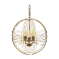 Intricate Metal Sphere Hanging Lamp 20"D