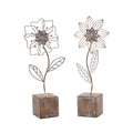 Metal Floral DŽcor (Set of 2)