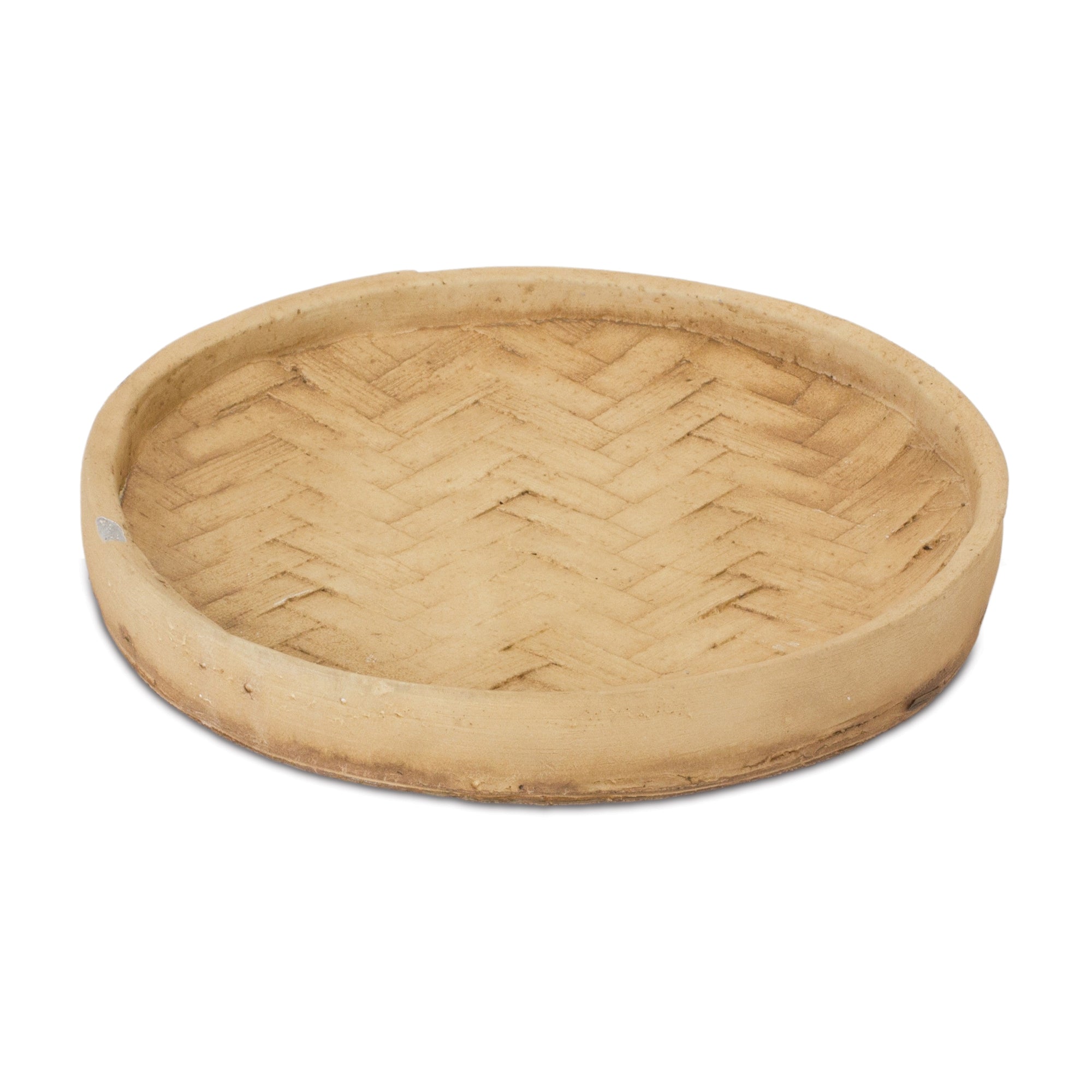 Woven Pattern Cement Tray (Set of 2)