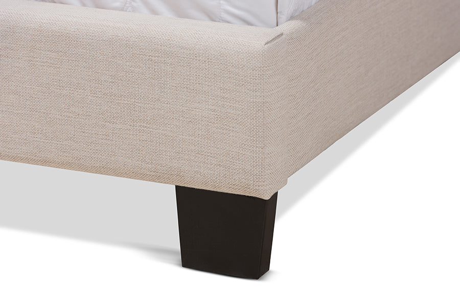 Baxton Studio Lisette Modern and Contemporary Beige Fabric Upholstered Full Size Bed