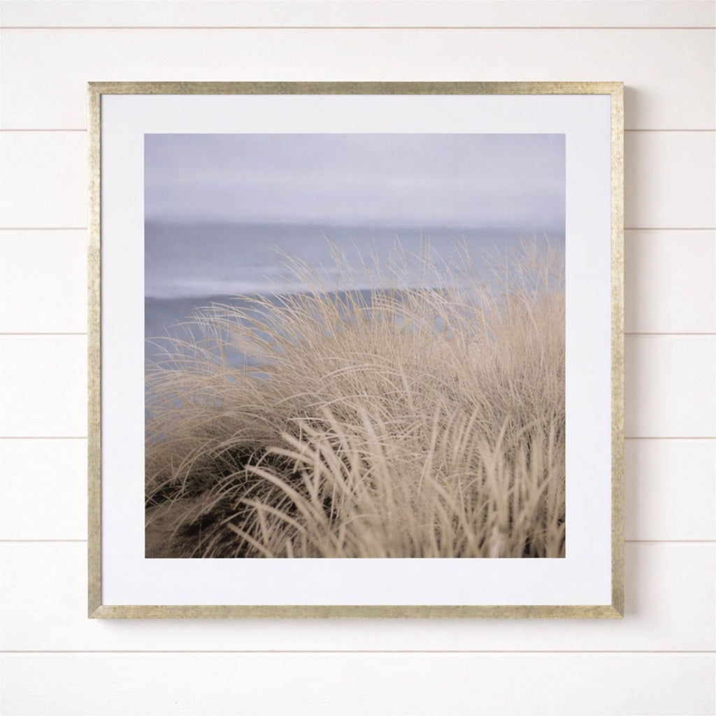 Framed Coastal Beach Dune Wall Art Print 27.5"SQ