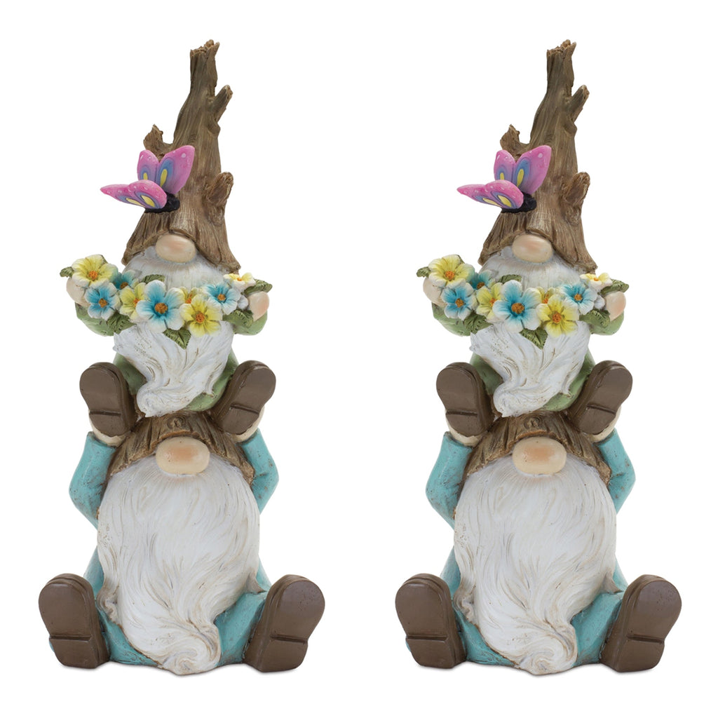 Tree Trunk Gnome Stack (Set of 2)