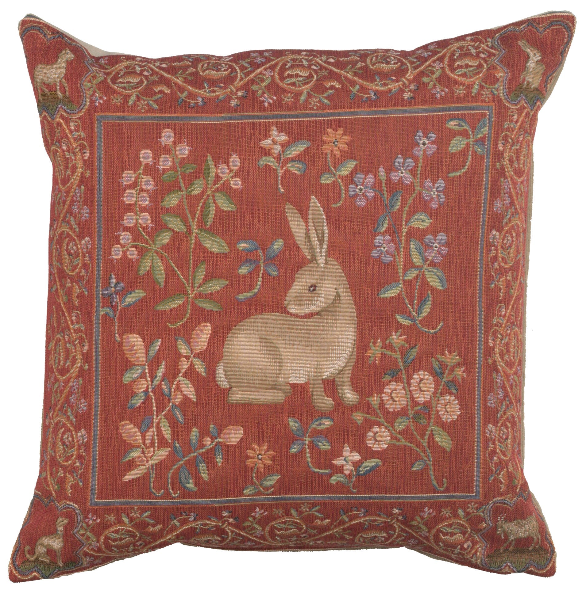 Medieval Rabbit I French Cushion