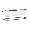 Bottle Vases in Iron Stand 19.75"L
