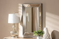 Baxton Studio Emelie Modern and Contemporary Antique Silver Finished Accent Wall Mirror