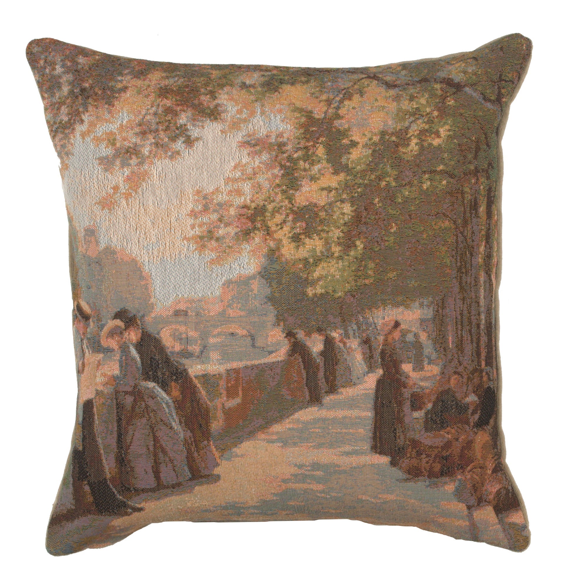 Bank of the River Seine II French Cushion