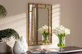 Baxton Studio Adra Modern and Contemporary Gold Finished Bamboo Accent Wall Mirror