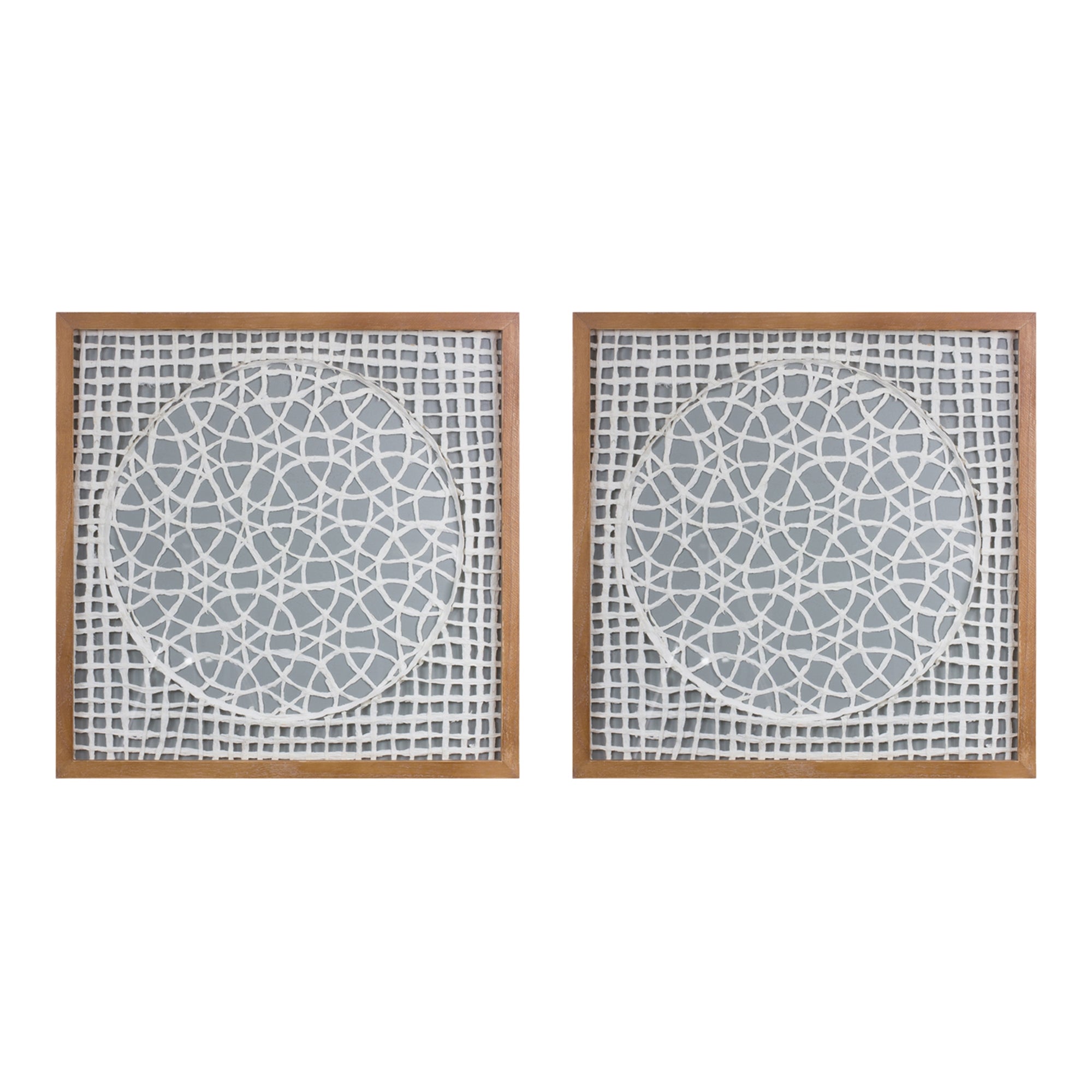 Framed Paper Mache Wall Art 19.5"SQ