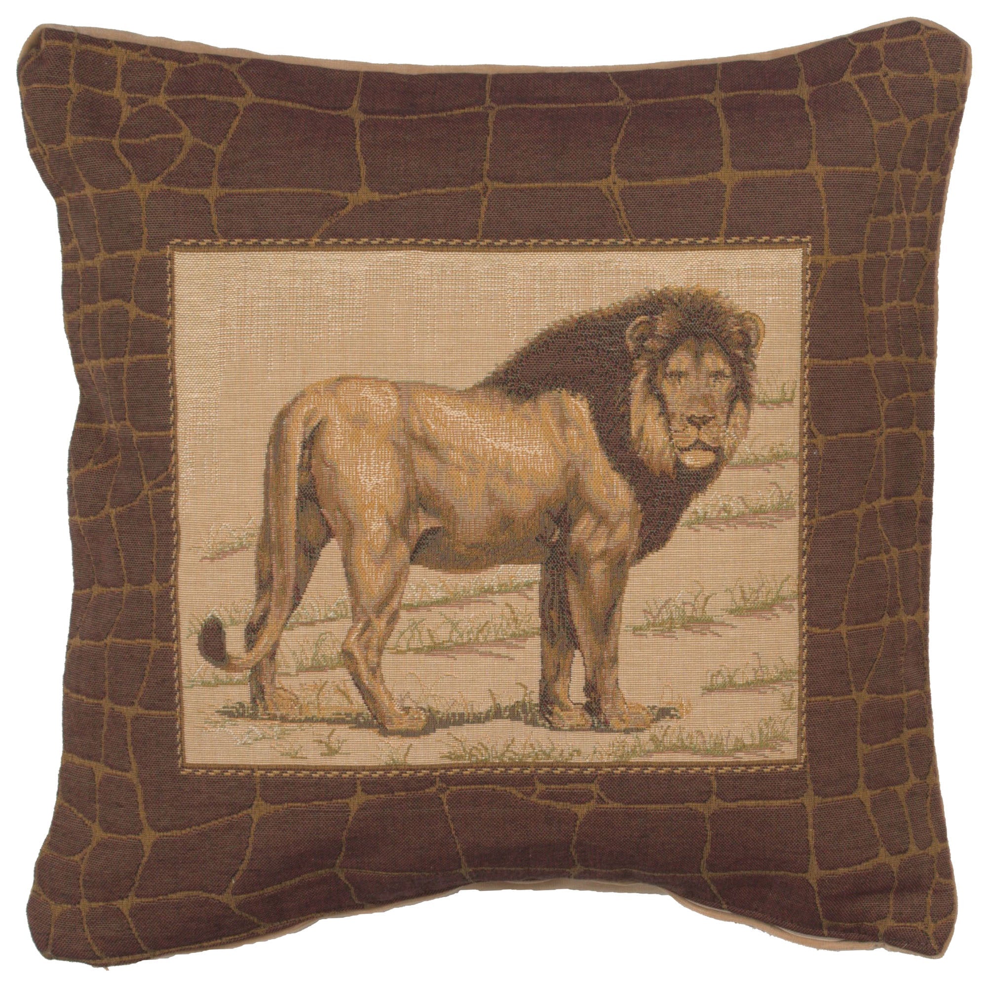 Savannah Lion French Cushion
