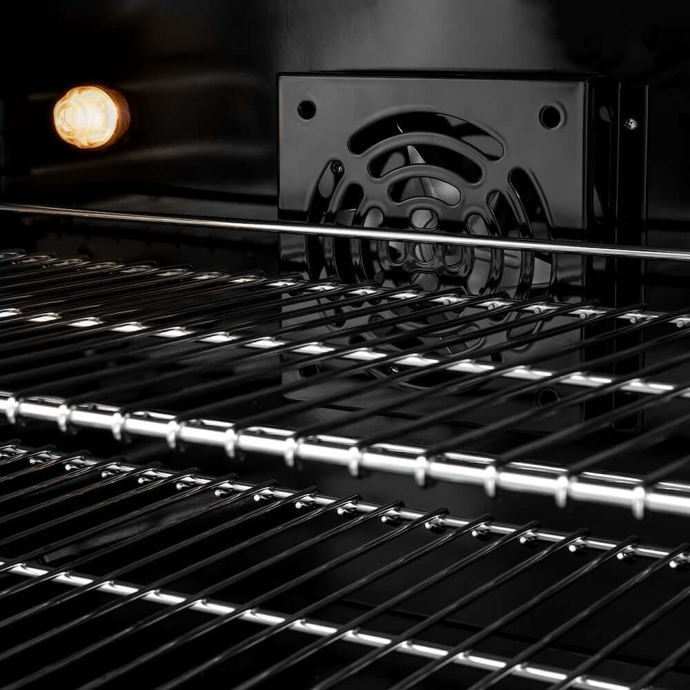 ZLINE 48" Select Gas Range Convection Gas Oven DuraSnow® Stainless Steel Black Matte Door Champagne Bronze HGRSZ-BLM-48-CB
