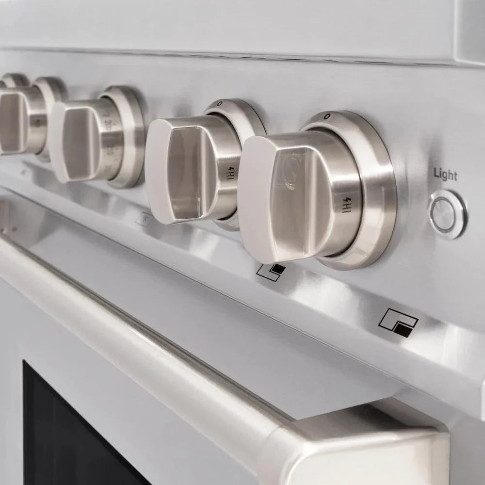 ZLINE 30" Dual Fuel Range, Gas Cooktop, Electric Convection Oven Stainless Steel, CDR30