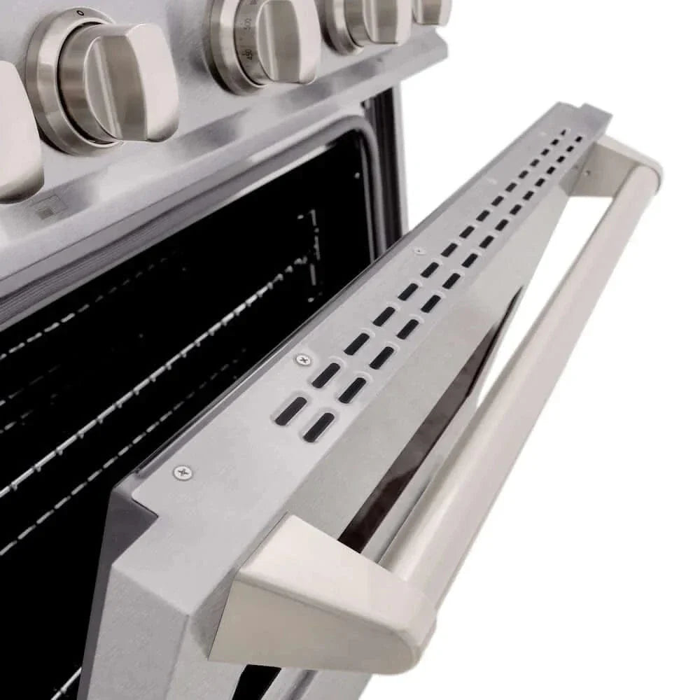 ZLINE 30" Classic Gas Range, Convection Gas Oven DuraSnow® Stainless Steel, Brass Burners CGRS-BR-30