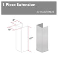 ZLINE 61" Snow Finished Stainless Chimney Extension, For Ceilings Up To 12.5', 8KL3S-E