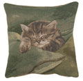 Sleeping Cat Blue French Cushion
