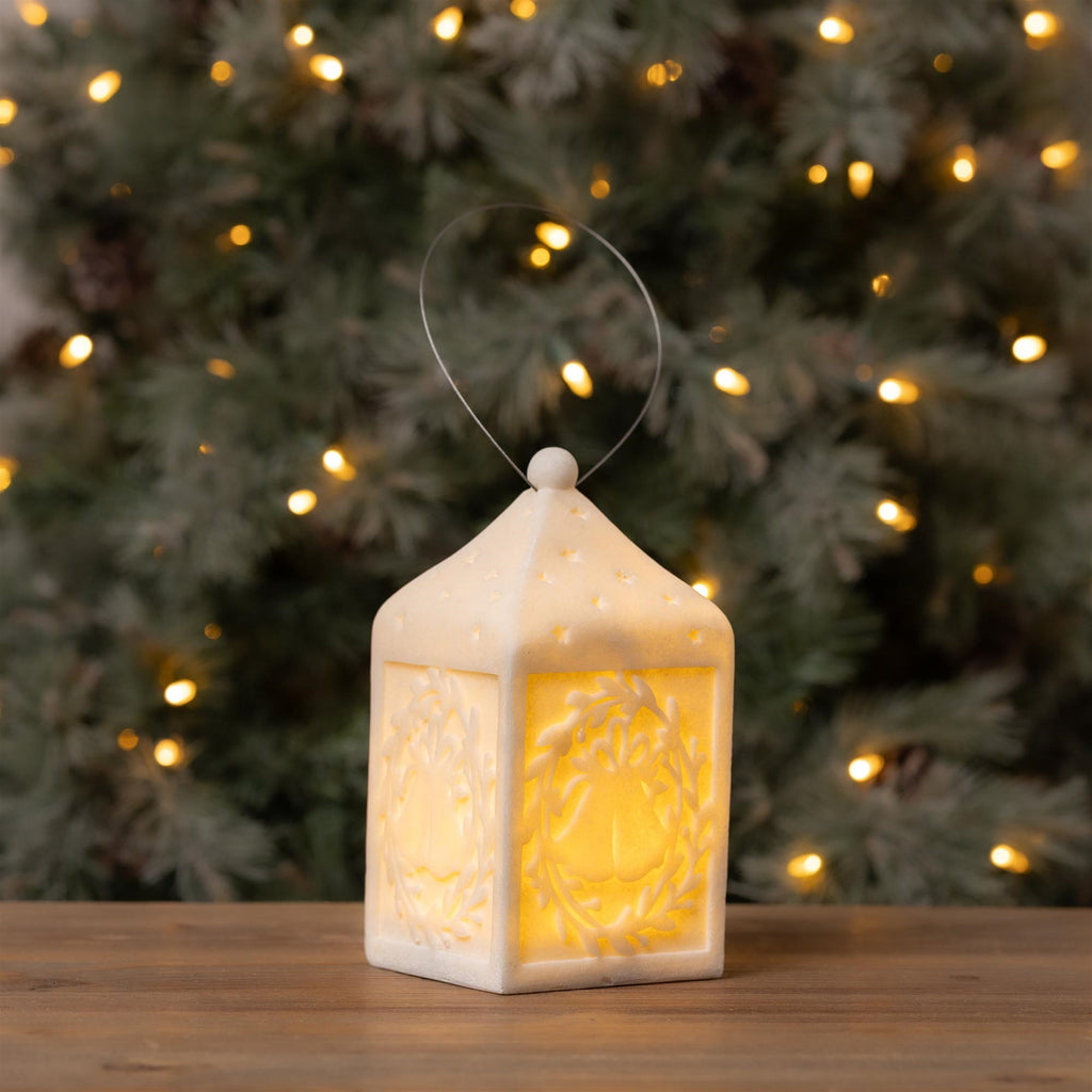 Holiday Bell Pendant Lantern 9"H