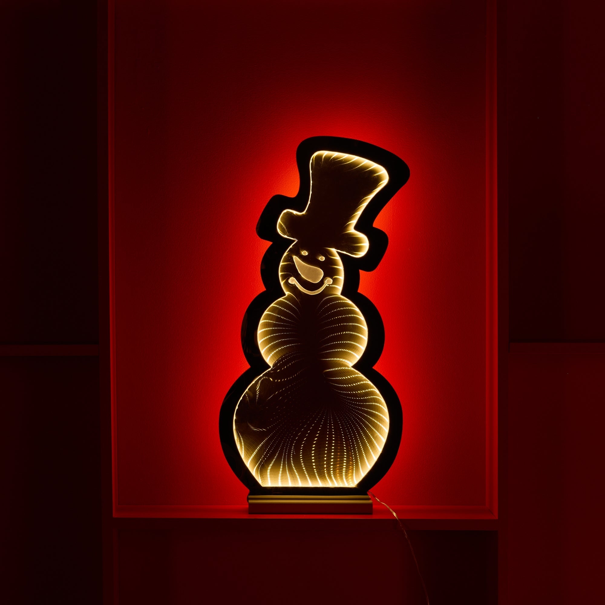 Snowman Outline Ekko Light Display 24"H