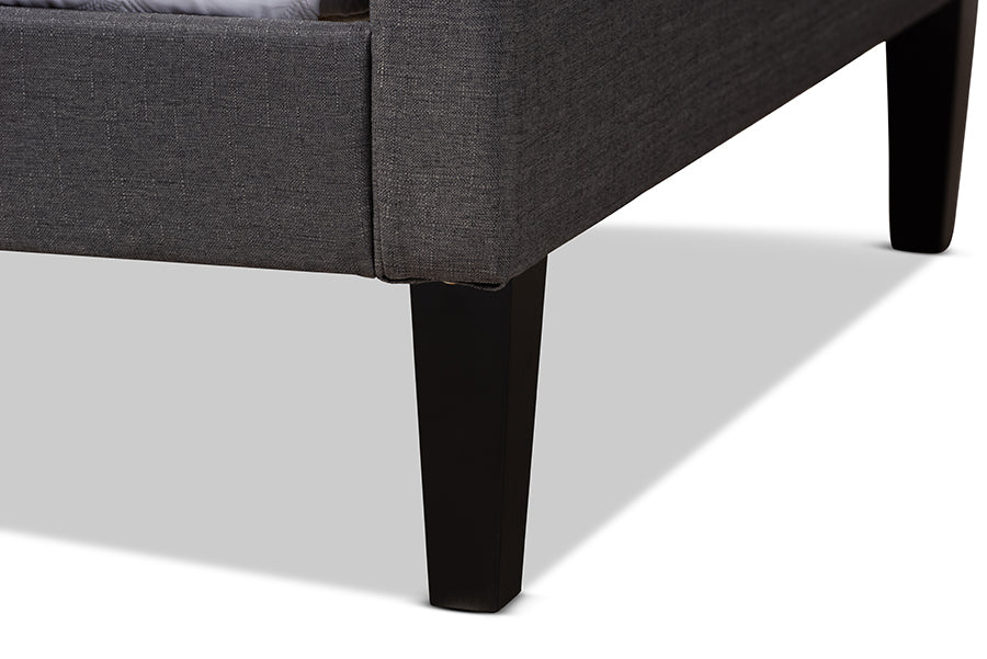 Baxton Studio Packer Modern and Contemporary Grey Fabric Upholstered Twin Size Sofa Daybed