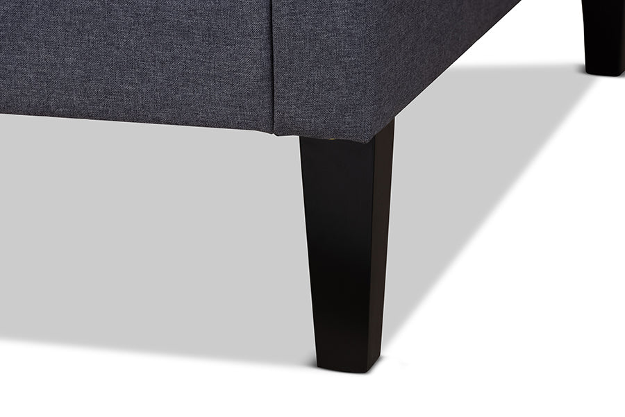 Baxton Studio Walden Modern and Contemporary Grey Fabric Upholstered Twin Size Sofa Daybed